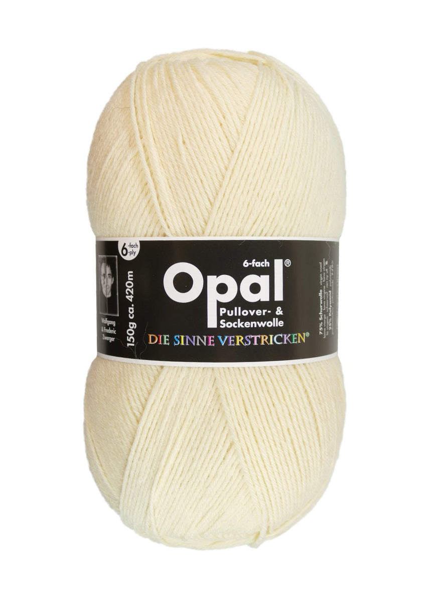 オリラグ  ラウンドカラー／ナチュラル／GAKE 日本製❣️ Opal 単色ユニカラー (6本撚り) 5300 ナチュラルホワイト – けいとや