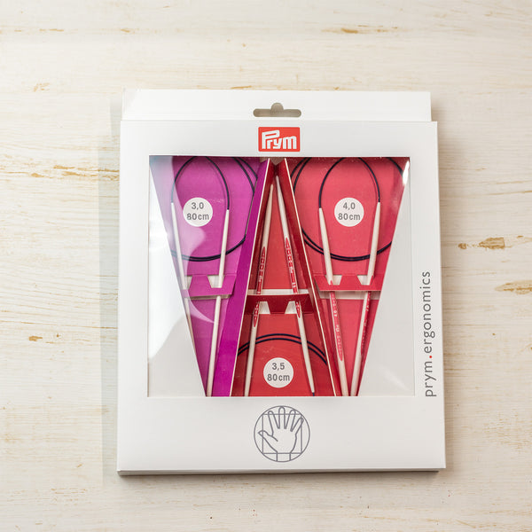 Prym エルゴノミック 輪針 3本セット 80cm 3.0/3.5/4.0mm