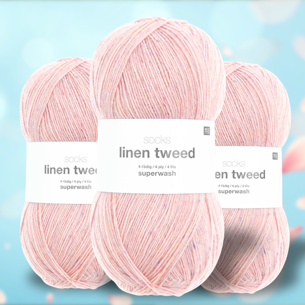 【予約】【単品】ソックヤーン リネンツイード 001 RICO DESIGN－リコ・デザイン