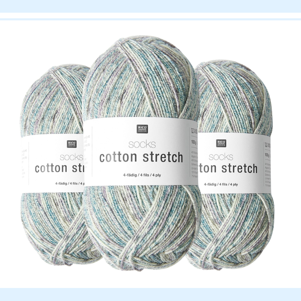 【予約】【単品】コットンストレッチ 004 Aqua