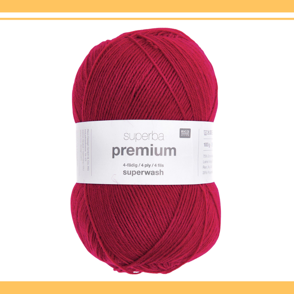 【単品】単色ソックヤーン プレミアム 008 RICO DESIGN－リコ・デザイン