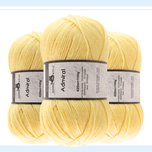 【単品】ソックヤーン単色 アドミラール 0320 バニラ SCHOPPEL-ショッペル