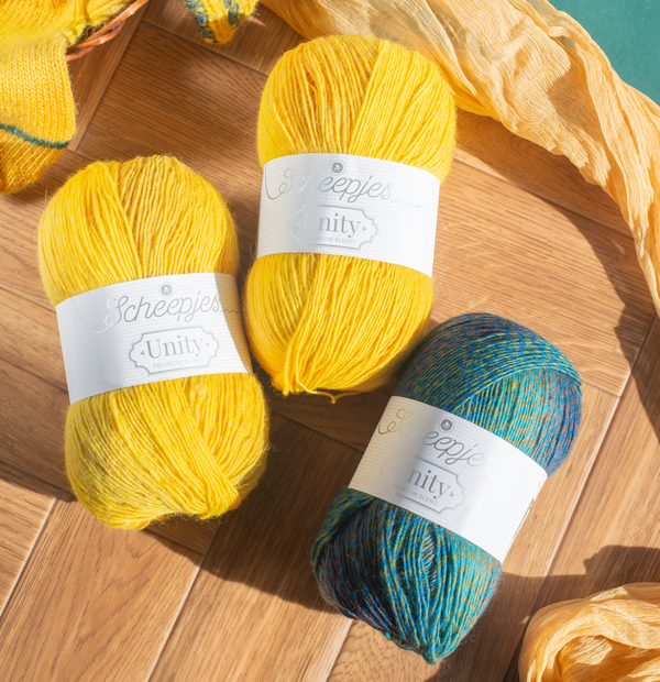 新セット【meg*kセレクト】ミトン＆靴下が編めるセット Unity Scheepjes-シェイプイェス