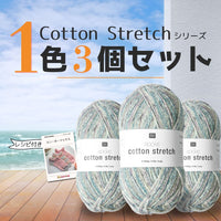 【今年最後の再入荷】綿混【送料無料】コットンストレッチ 同色3玉 (レシピ付き)スニーカーソックス・キット