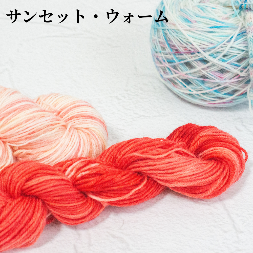 染色キット】ソックヤーン 電子レンジでできる手染め 染料＆毛糸＆解説