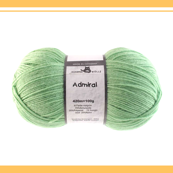 【単品】ソックヤーン単色 アドミラール 6760 メイグリーン SCHOPPEL-ショッペル