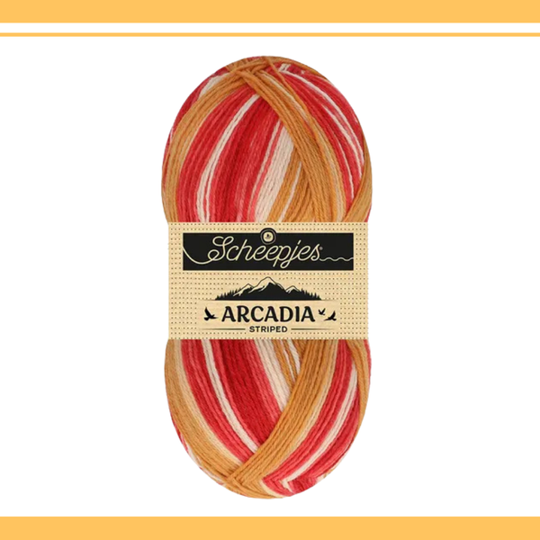 【予約】【単品】ソックヤーン ストライプ アルカディア 909 Scheepjes-シェイプイェス
