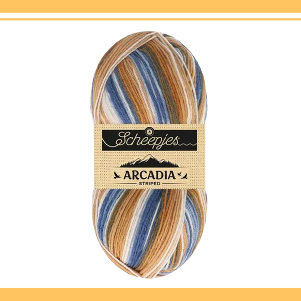 【予約】【単品】ソックヤーン ストライプ アルカディア 910 Scheepjes-シェイプイェス