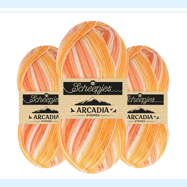 【予約】【単品】ソックヤーン ストライプ アルカディア 912 Scheepjes-シェイプイェス