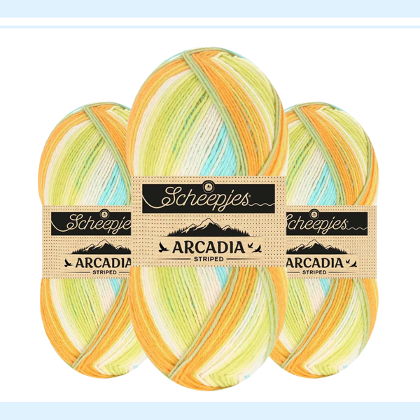【予約】【単品】ソックヤーン ストライプ アルカディア 915 Scheepjes-シェイプイェス