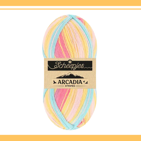 【予約】【単品】ソックヤーン ストライプ アルカディア 916 Scheepjes-シェイプイェス