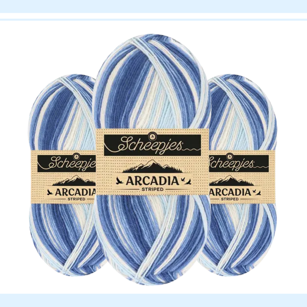 【予約】【単品】ソックヤーン ストライプ アルカディア 917 Scheepjes-シェイプイェス