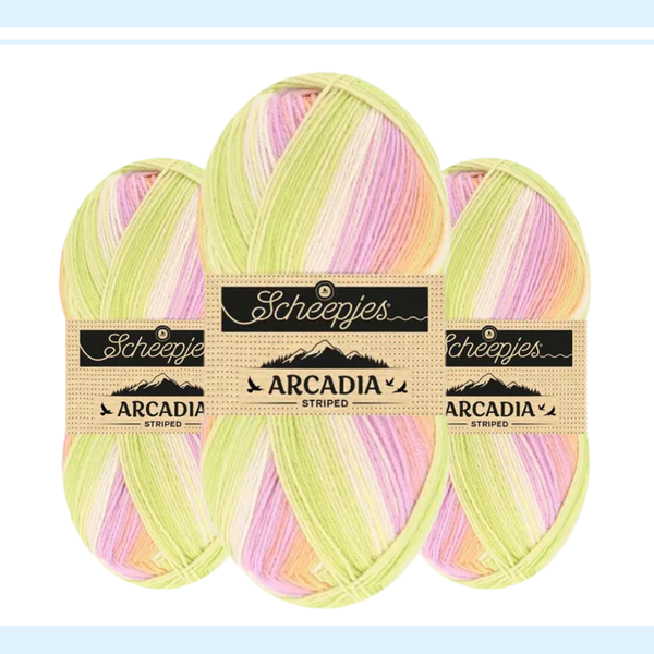 【予約】【単品】ソックヤーン ストライプ アルカディア 918 Scheepjes-シェイプイェス