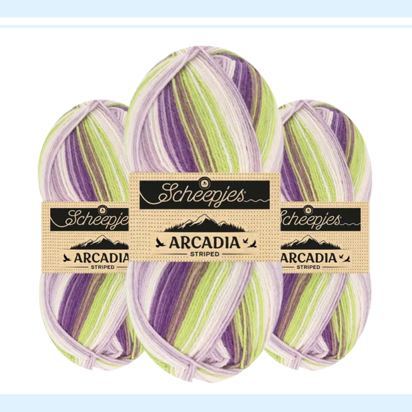 【予約】【単品】ソックヤーン ストライプ アルカディア 919 Scheepjes-シェイプイェス