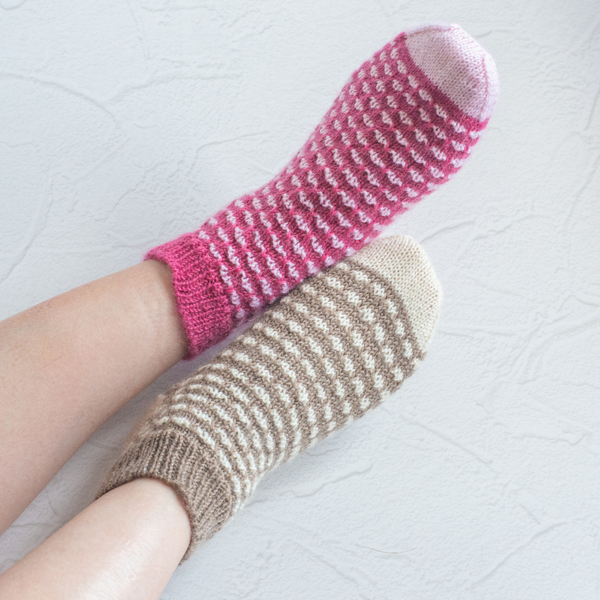 【キット】ミモザフラワーソックス -けいとやセレクト-