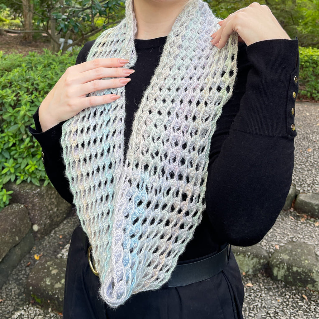 tomoki yurita★一点もの ネックウォーマー レシピ】ミルキーウェイのネックウォーマー – けいとや