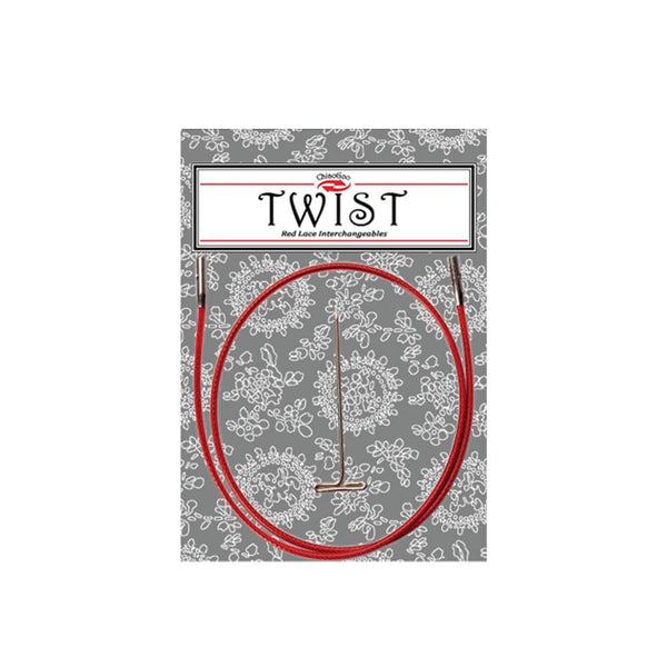 【ミニ】付け替え針用 レッドケーブル15-75cm ChiaoGoo TWIST