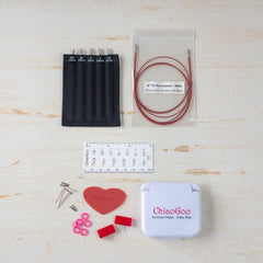 ChiaoGoo チャオグー TWIST MINIS 切替式輪針 5”/13cm 輪針セット】【付け替え針】極細ショート10cm 付け替え針【ミニ